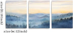 Wall Decor for Bedroom 3 Panel Sunrise Misty Forest Print Picture Paintings - Image 6