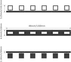 Ralbay Black Bathroom Vanity Lights 48inch Metal Acrylic LED Modern Bathroom - Image 6