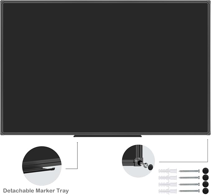 JILoffice Magnetic Chalkboard/Black Board 72 x 40 Inch - Image 2