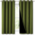 NICETOWN 100% Blackout Blinds, Olive Green, Laundry Room Decor Window Treatment - Image 2