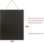 Hanging Chalkboard 12x16 Inch Double-Sided Chalkboard Sign Decorative - Image 2