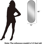 Oval Full Length Mirror, Ultra-Clear Explosion-Proof, Simple and Classic Deco - Image 2