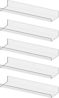 RLAVBL 5 Pack Acrylic Shelves, Living Room, Kitchen Storage by RLAVBL