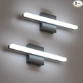 Combuh 2 PackLED Bathroom Vanity Light Bar 16 Inch 9W Black IP44 Over Mirror by Combuh