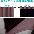 NICETOWN 100% Blackout Blinds, Dry Rose, Laundry Room Decor Window Treatment - Image 5