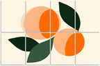 8 Pack Art Acoustic Panels Sound Absorbing Boho Botanical Leaf Orange Green by Unknown