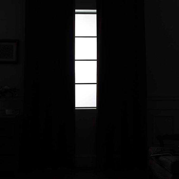 Yakamok 100% Blackout Curtains for Living Room, Noise Reducing Drapes, Thermal - Image 9