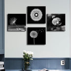 weiyiart Black and White Floral Wall Art, Dandelion Canvas Painting Prints - Image 6