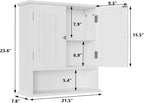 Smuxee White Bathroom Cabinet Wall Mounted, Small Bathroom Medicine Cabinet - Image 3