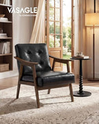 VASAGLE Accent Chair, PU Leather Armchair, Button Tufted, Thick Cushion - Image 3