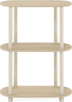 Furinno Turn-N-Tube No Tools 3-Tier Modern Oval Side Display Rack, Bauhaus - Image 7