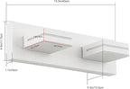 SineRise LED Modern Bathroom Vanity Light Fixtures, Matte White Modern Acrylic - Image 3