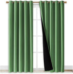 NICETOWN 100% Blackout Window Curtain Panels, Forest Green, Cold and Full Light - Image 2