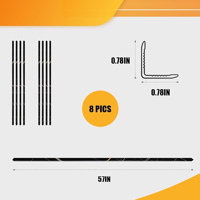 OUZUGIE 8-Pack 57 Inches, WPC Slat Wall Panel Trim, Corner Guard - Image 2