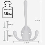 Wall Mounted Coat Hooks 5 Pack Heavy Duty Black Hardware Robe Hooks Decorative - Image 3