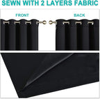 NICETOWN Complete 100% Blackout Curtain Set, Thermal Insulated & Energy - Image 5