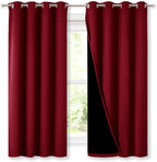 NICETOWN 100% Blackout Blinds, Burgundy Red, Laundry Room Decor Window by NICETOWN
