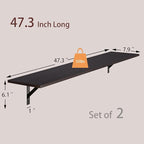 DINZI LVJ Long Wall Shelves, 47.3Inch Wall Mounted Shelves Set of 2, Extra - Image 3