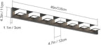 Ralbay 46" LED Matte Black Vanity Lights 7 Lights Acrylic Metal Black Modern - Image 5
