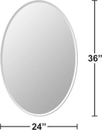Frameless Oval Mirror, Bathroom Mirror - Image 3