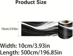 Black and White Wave Wallpaper Border 196x4 Inch Peel and Stick Wall Border - Image 8