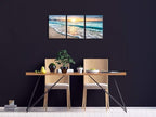 Wieco Art 3 Panel Blue Beach Canvas Wall Art - Image 9