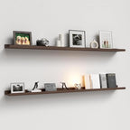 Boswillon 55.1 Inches Long Floating Shelves, 2 Set Rustic Wall Shelf by Boswillon