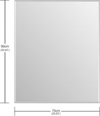Frameless Bathroom Mirror for Wall, Rectangle Beveled Edge Mirror for Over Sink - Image 4