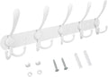 TICONN Wall Mounted Coat Rack, Five Heavy Duty Tri Hooks All Metal Construction by TICONN