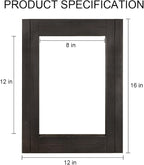 Rectangle Wall Mirror for Bathroom, Distressed White Wood Decor - Image 4