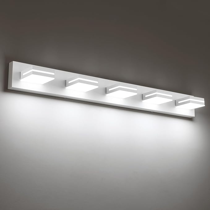 SineRise LED Modern Bathroom Vanity Light Fixtures, Matte White Modern Acrylic by SINERISELIGHTING