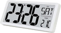TXL 14.2" Large Digital Day Wall Clock, Custom 8 Languages Calendar, Count by TXL