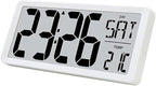 TXL 14.2" Large Digital Day Wall Clock, Custom 8 Languages Calendar, Count by TXL