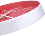 Red Wall Clock 12 Inch Silent Non-Ticking Modern Quartz Wall Clocks Battery - Image 6