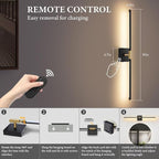SAIMAND Wireless Sconces Set of 2 Battery Operated, 8000mAh USB Rechargeable - Image 4