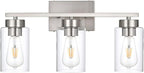 3-Light Bathroom Vanity Light, Modern Brushed Nickel Wall Lights by A1A9