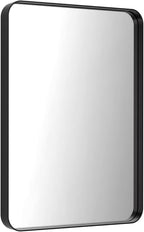 LOAAO Black Metal Framed Bathroom Mirror - Image 3