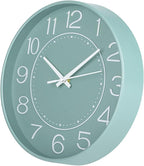 HZDHCLH 10 inch Small Wall Clock, Battery Operated, Mint Green, Modern Quartz - Image 2