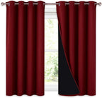 NICETOWN Kitchen Full Blackout Curtain Panels, Super Thick and Soft Insulated by NICETOWN
