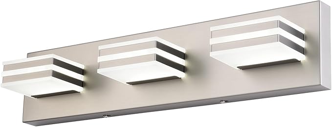 Brushed Nickel Vanity Lights for Bathroom Light Fixtures Adjust 3 Colors Modern - Image 7