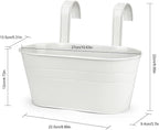 OGIMA 4pcs Hanging Flower Pots, Metal Iron Wall Planter Indoor/Outdoor - Image 3