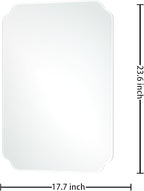 Bathroom Mirrors for Over Sink, Frameless Mirrors for Wall, 24x18 Inch Beveled - Image 6