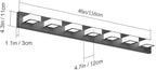 Ralbay 46" LED Modern LED Black Vanity Lights Fixtures 7 Lights Acrylic Matte - Image 5