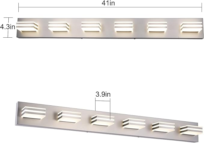LED Wall Brushed Nickel Vanity Lights - Image 5