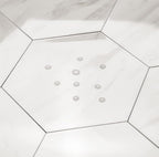 AULIGET 72 Piece Hexagon Tile Peel and Stick Backsplash, Polished White Marble - Image 2