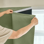 AJAZZ 100% Black Out Curtains Adhesive Blackout Temporary Curtain Rod No by AJAZZ