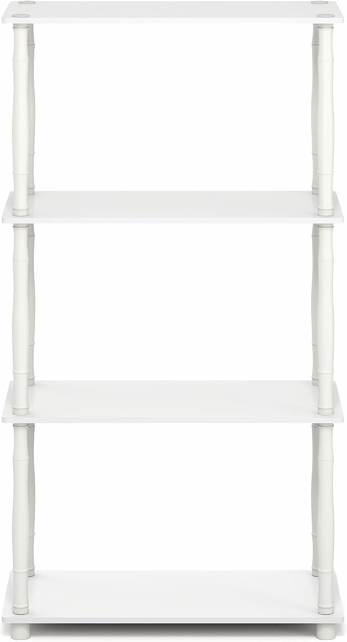 Furinno Turn-N-Tube Storage Shelves, 4-Tier Open Frame Book Shelf, Standing - Image 7