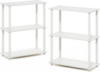 Furinno Turn-N-Tube Storage Shelves Set of 2, 3-Tier Book Shelf, Corner Shelf - Image 5