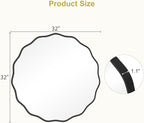 WallBeyond Round Wavy Mirror for Wall Decorative 32 inch, Modern Round Mirror - Image 6