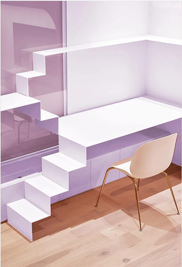 Dimoon 236''x17.7'' Purple Peel and Stick Wallpaper Contact Paper Modern Self - Image 6